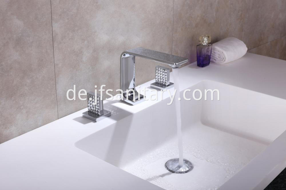 Two Handle Basin Faucet Chrome Plated